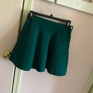 green skater skirt